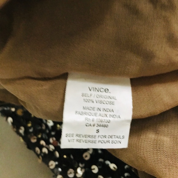 Vince Sheer Sequin Cocktail Mini Dress Retail $425 Sz S - Picture 5 of 5